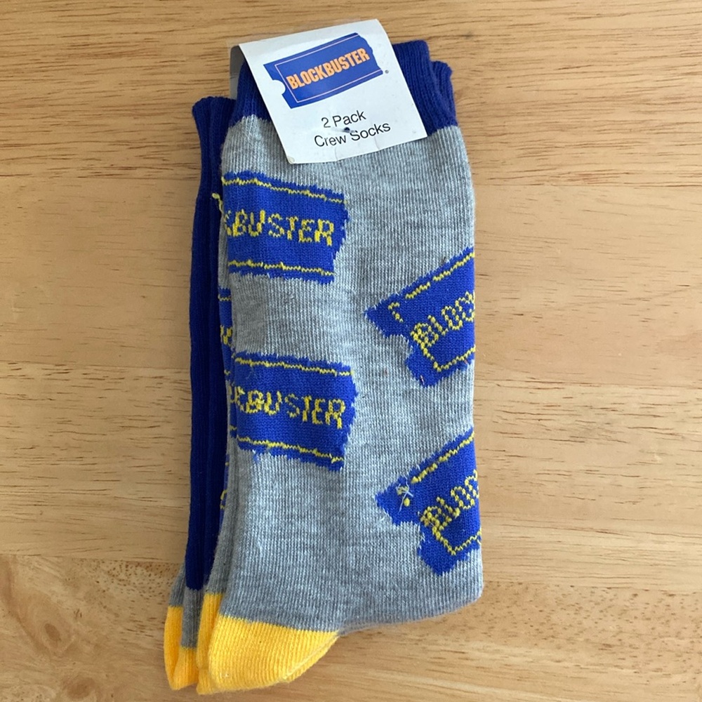 Blockbuster novelty crew socks NEW